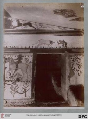8607 Dettaglio del frontone nella Tomba dei Tori - Corneto