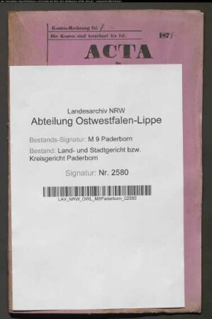Erblasser: Rennefeld, Anna Theresia, geb. Kamp: