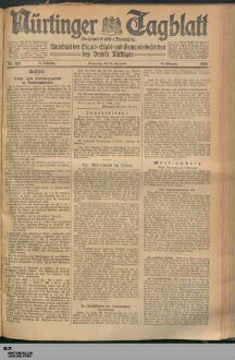 Nürtinger Tagblatt : Neuffener Rundschau : Wendlinger Zeitung : parteiamtliche Tageszeitung