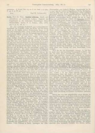 251-256 [Rezension] Kolde, Thdr., Analecta Lutherana