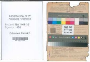 Entnazifizierung Heinrich Scheulen , geb. 03.07.1891 (Beamter)