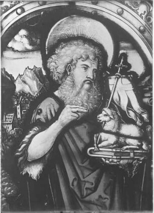 Schloß Eberstein Glasmalerei Johannes der Täufer (16. Jahrhundert)