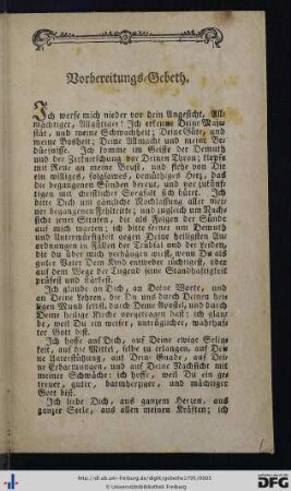 Gebethe bey Besuchung der vier Kirchen.