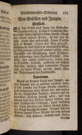 973-983, Von Gesellen und Jungen.