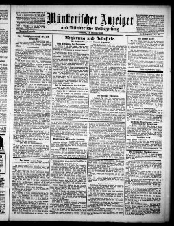 Münsterischer Anzeiger : Westfälischer Merkur : Münsterische Volkszeitung : amtliches Organ des Gaues Westfalen-Nord der NSDAP und sämtlicher Behörden