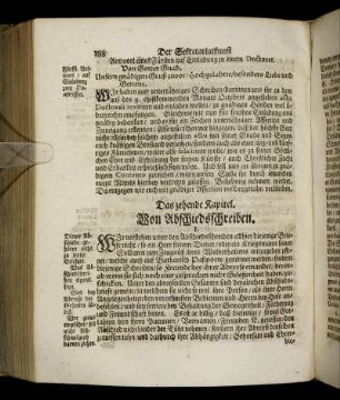 Das zehende Kapitel. Von Abschiedsschreiben.