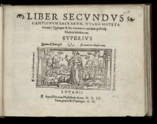Liber secundus cantionum sacrarum ... quinque et sex vocum. Superius