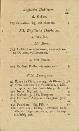 VI. Englische Dubletten