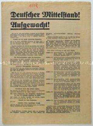 Aufruf der Deutschnationalen Volkspartei zur Reichstagswahl am 6. November 1932