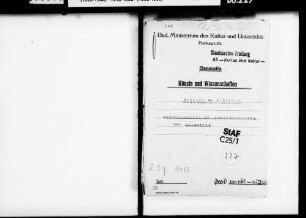 Künstlerhilfe und Kunstförderung: Allgemeines