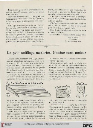 5: Le petit outillage marbrier : l'usine sans moteur