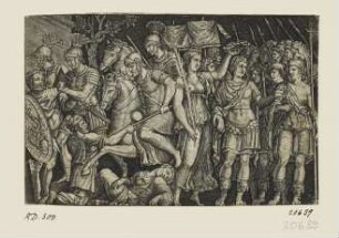 Trajan zwischen der Stadt Rom und dem Sieg, Blatt 1 der Folge "Mythologische Szenen"