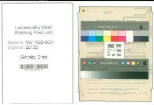 Entnazifizierung Ernst Schmitz , geb. 11.06.1899 (Ingenieur)