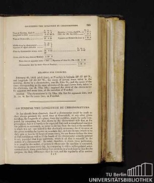 On finding the longitude by chronometers.