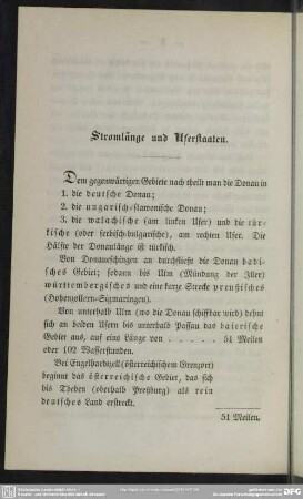 Stromlänge und Uferstaaten