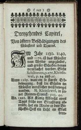 Dreyzehendes Capitel, [...].
