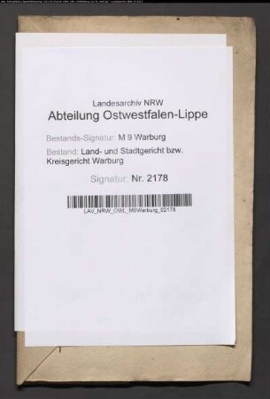 Erblasser: Heidenreich, Martin; Erblasser: Heidenreich, Lisette, geb. Blomensath: