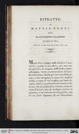 Ritratto Di Mattia Preti detto il Cavaliere calabrese