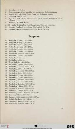 Teppiche (Nr. 624-710)