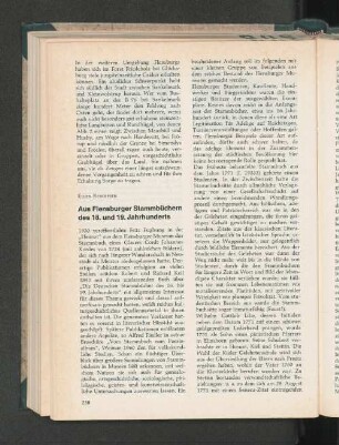Aus Flensburger Stammbüchern des 18. und 19. Jahrhunderts
