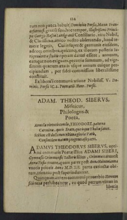 Adamus Theodorus Siberus