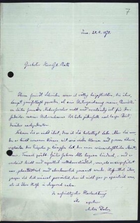 [Letter to Hermann von Helmholtz]