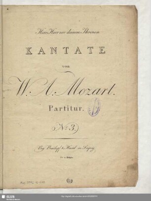 Herr, Herr vor deinem Throne : Kantate ; No. 3