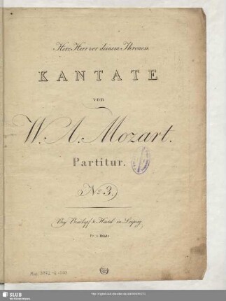 Herr, Herr vor deinem Throne : Kantate ; No. 3