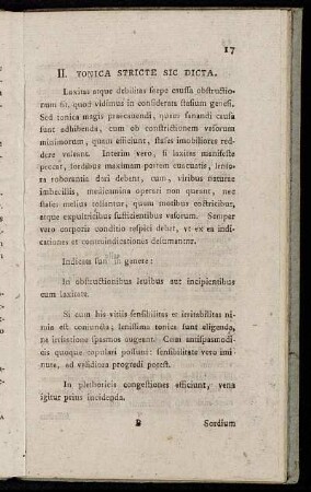 II. Tonica Stricte Sic Dicta.