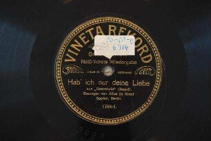 Hab' ich nur deine Liebe : aus "Boccaccio" / (Suppé)
