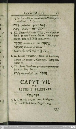 Caput VII. De Literis Praefixis