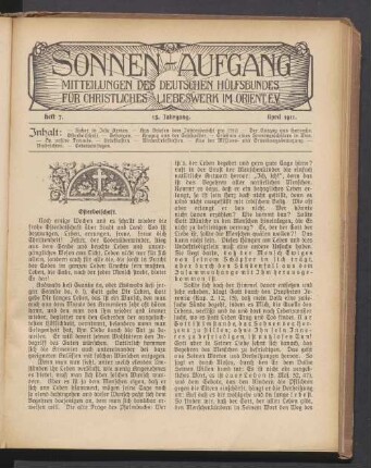 Heft 7. 13. Jahrgang. April 1911