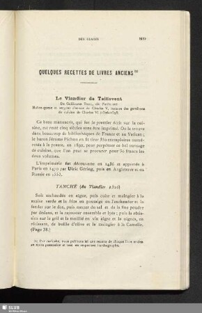 Quelques recettes de livres anciens