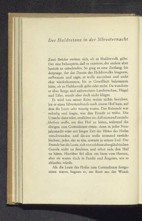 Der Huldretanz in der Silvesternacht