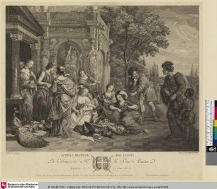 ACHILLE RECONNU PAR ULYSSE. [Achilleus wird erkannt von Odysseus]