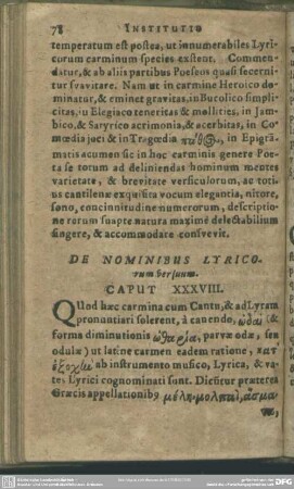 Caput XXXVIII. De Nominibus Lyricorum versuum