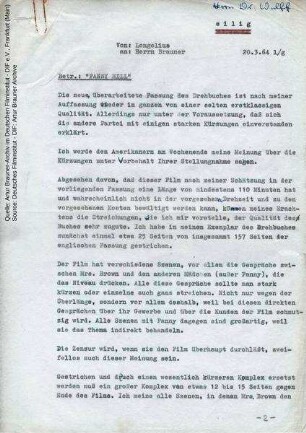 Interne Korrespondenz