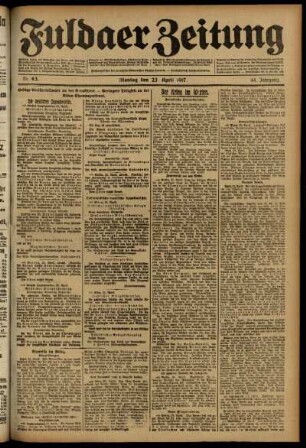Ausgabe vom Montag, den 23. April 1917.