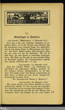 VI. Winterlager in Flandern