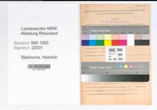 Entnazifizierung Heinrich Stachorna, geb. 03.08.1909 (Polizeibeamter)
