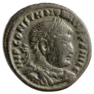 Münze, Follis, Aes 3, 314 - 315 n. Chr.