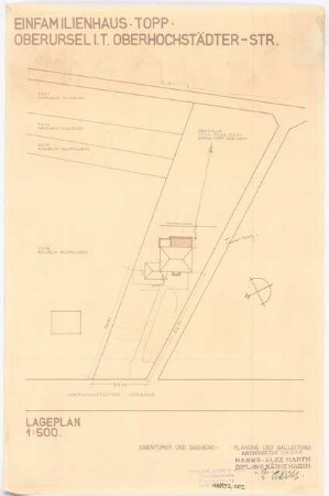 Einfamilienhaus Topp, Oberursel: Lageplan 1:500