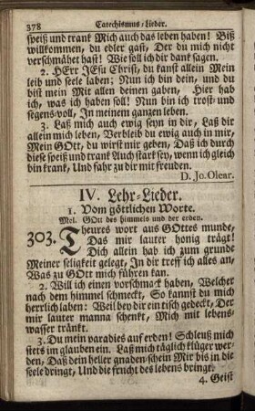 1. Vom göttlichen Worte. - 14. Vom Amte der Obrigkeiten und Unterthanen.