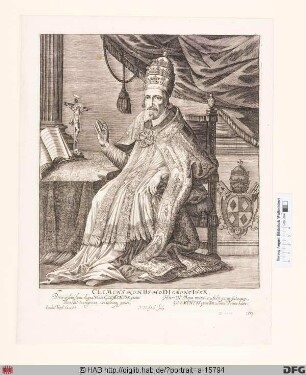 Bildnis Papst Clemens IX. (Giulio Rospigliosi) (reg. 20. 6. 1667 - 9. 12. 1669)