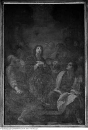 Der Heilige Geist senkt sich auf Maria und die Aposteln herab