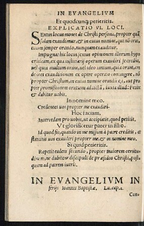 In Evangelium In feriis Ioannis Baptistae. Lu. cap. 1.