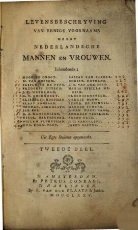Levensbeschryving Van Eenige Voornaame Meest Nederlandsche Mannen En Vrouwen, 2