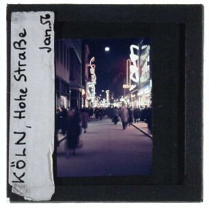 Köln, Hohe Straße : Nachtaufnahme