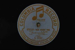 Otello : Thou avaunt thee / (Verdi)