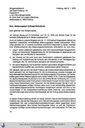 Bebauungsplan Opfingen/Schloßmatt